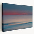 Stretched canvas wall art showcasing a vibrant seascape design, featuring rich blues and greens, ideal for enhancing coastal-themed interiors. Perfect for adding a serene ambiance to living spaces.