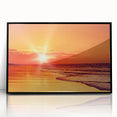 Framed acrylic wall art collection showcasing vibrant landscapes and seascapes, featuring a sleek black frame, ideal for enhancing home decor aesthetics.