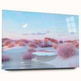 Acrylic wall art collection depicting vibrant seascapes and landscapes, showcased in a side view without pins, highlighting rich colors and intricate details. Perfect for modern home decor.