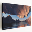 Stretched canvas wall art showcasing a serene seascape design, featuring calming blue and green hues, perfect for enhancing coastal-inspired interiors.