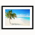 Black-framed wall art showcasing a serene seascape design with a mat, perfect for enhancing home decor. Ideal for coastal-themed interiors and art lovers.