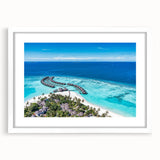 Framed landscape seascape wall art collection featuring serene ocean and coastal imagery, displayed in a sleek white frame with a mat for a polished look. Ideal for home decor and enhancing living spaces.