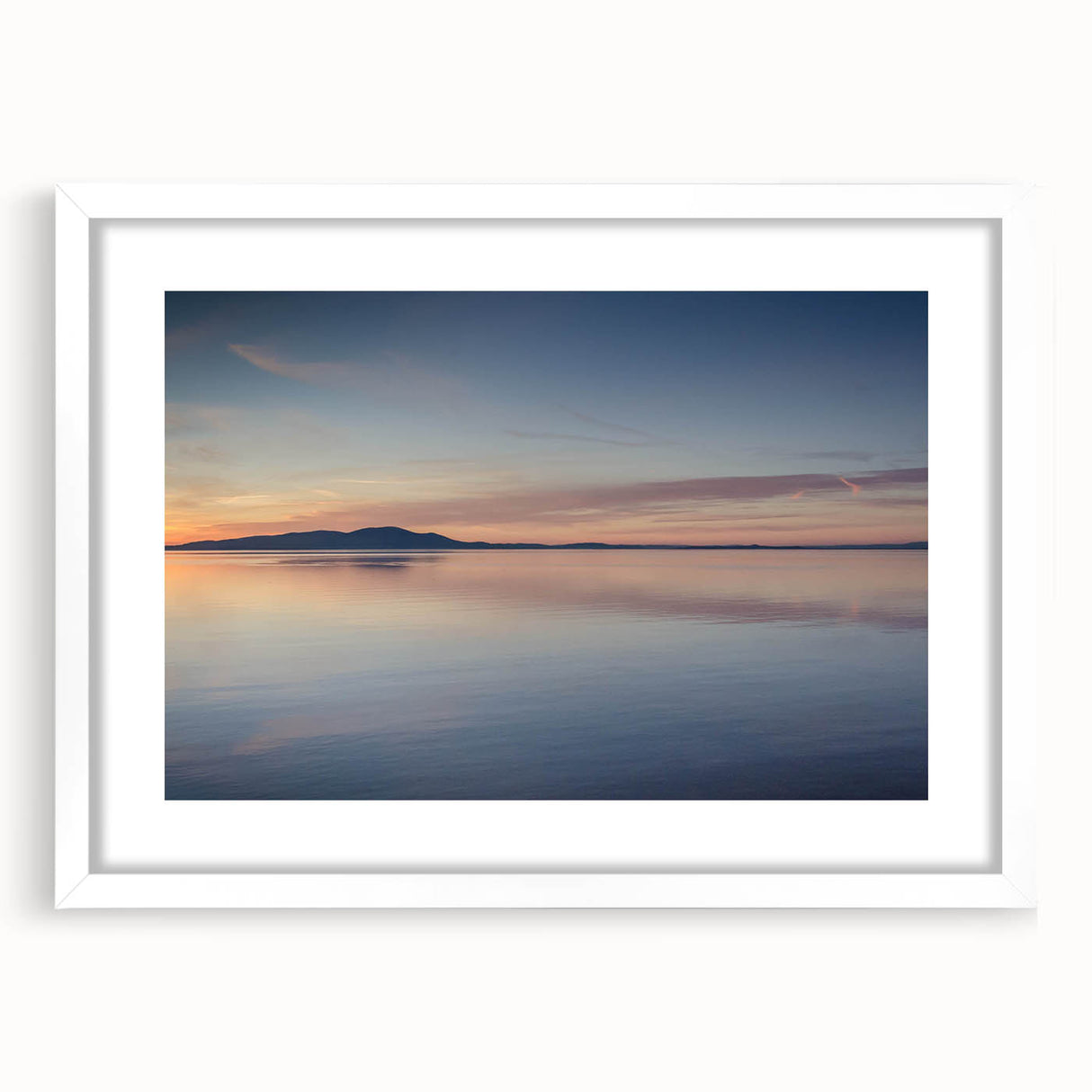 Framed wall art from the Landscapes & Seascapes collection, featuring a serene ocean view with soft blue and green hues, perfect for home decor.