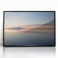 Framed acrylic wall art from the Landscapes & Seascapes collection, featuring a serene coastal scene with vibrant blues and greens, perfect for home decor.