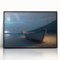 Framed wall art from the Landscapes & Seascapes Design Collection featuring a vibrant, abstract seascape in a black frame, perfect for home decor enhancements.