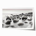Rolled print showcasing a serene seascape design, featuring soft waves and a calming blue palette, ideal for coastal-themed decor and interior design inspiration.