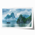 Rolled print of a serene seascape landscape featuring soft blue ocean waves and a warm sunset glow, perfect for home decor. Ideal for coastal-themed interiors.
