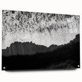 Acrylic glass wall art collection featuring a vibrant seascape design, displayed in a side view with decorative pins, showcasing rich colors and intricate details. Perfect for enhancing coastal-themed interiors.
