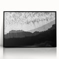 Framed acrylic wall art collection featuring vibrant landscapes and seascapes, presented in a sleek black frame, ideal for modern home decor.