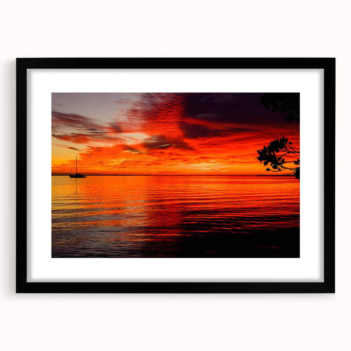 Framed black wall art featuring a serene seascape design with soft blue and gray tones, perfect for modern home decor. Ideal for enhancing living spaces.
