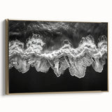 Framed wall art collection showcasing a serene seascape design, featuring calming blue tones and gold accents. Ideal for modern home décor, enhancing tranquility in any room.