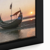 Close-up of a framed canvas from the Landscapes & Seascapes wall art collection, showcasing vibrant ocean hues and detailed textures, perfect for home decor.