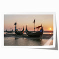 Vibrant rolled print of a seascape landscape design showcasing serene ocean waves and a sunset sky, perfect for home decor and artistic displays.