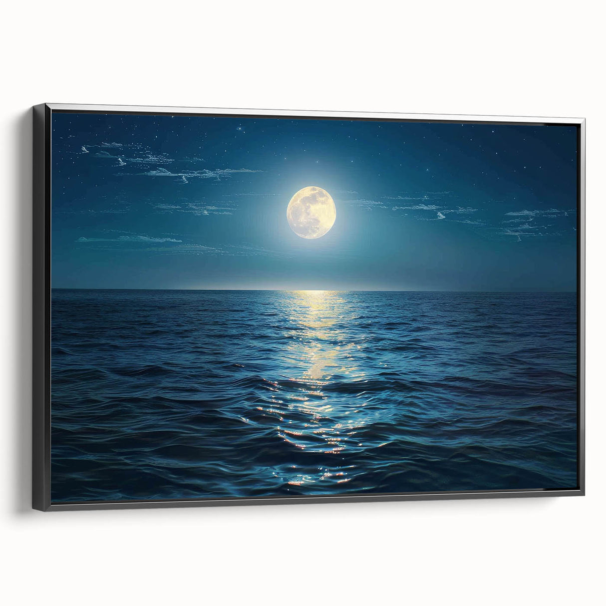 Framed wall art collection showcasing a stunning seascape design with vibrant colors and intricate details, set against a sleek black frame, perfect for home decor.