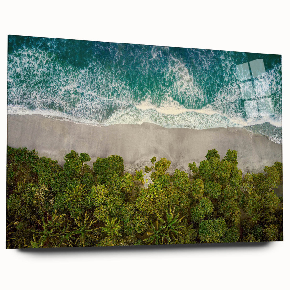 Acrylic glass wall art collection showcasing vibrant landscapes and seascapes, highlighting rich colors and intricate designs, perfect for home decor enhancement.