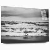 Acrylic glass wall art collection showcasing vibrant landscapes and seascapes in a side view, elegantly displayed without pins, perfect for home decor.