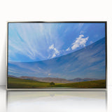 Framed acrylic wall art from the Landscapes & Skyscapes collection, showcasing a serene silver design that enhances modern decor with elegance and depth.