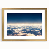Elegant gold-framed wall art featuring a serene landscape and vibrant skyscape design, perfect for enhancing modern home decor with a touch of nature.