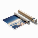 Vibrant rolled wall art print showcasing a serene landscape with colorful skyscapes, ideal for home decor, featuring rich hues and intricate details. Perfect for enhancing any living space.