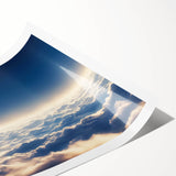 Vibrant rolled print of abstract landscapes and skyscapes art, showcasing rich colors and intricate details, ideal for modern home decor or gallery displays.