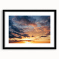 Framed wall art collection showcasing a serene landscape and skyscape design with a black mat and frame, perfect for home decor and aesthetic enhancement.