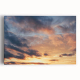 Stretched canvas wall art showcasing a vibrant landscape with soft pastel skies, perfect for home decor. Ideal for enhancing living spaces with serene nature themes.