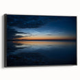 Framed canvas wall art showcasing a vibrant landscape with dramatic skyscapes, featuring rich colors and textures, presented in a sleek black frame, ideal for home decor.