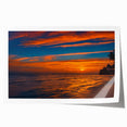 Vibrant rolled wall art print showcasing a serene landscape with soft clouds and a colorful sky, perfect for enhancing home decor and creating a calming atmosphere.