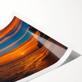 Vibrant rolled print showcasing a serene landscape with soft pastel colors and a tranquil sky, perfect for enhancing modern home decor aesthetics.