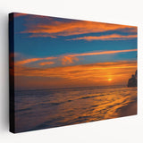Stretched canvas wall art showcasing a vibrant landscape and skyscape design, highlighting rich colors and intricate details, perfect for home decor.