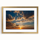 Elegant wall art collection featuring landscapes and skyscapes, framed with a gold mat for a sophisticated touch, perfect for home decor enhancement.
