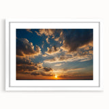 Framed wall art from the Landscapes & Skyscapes Design 18 collection, showcased in a sleek white mat and frame, ideal for enhancing any modern decor.