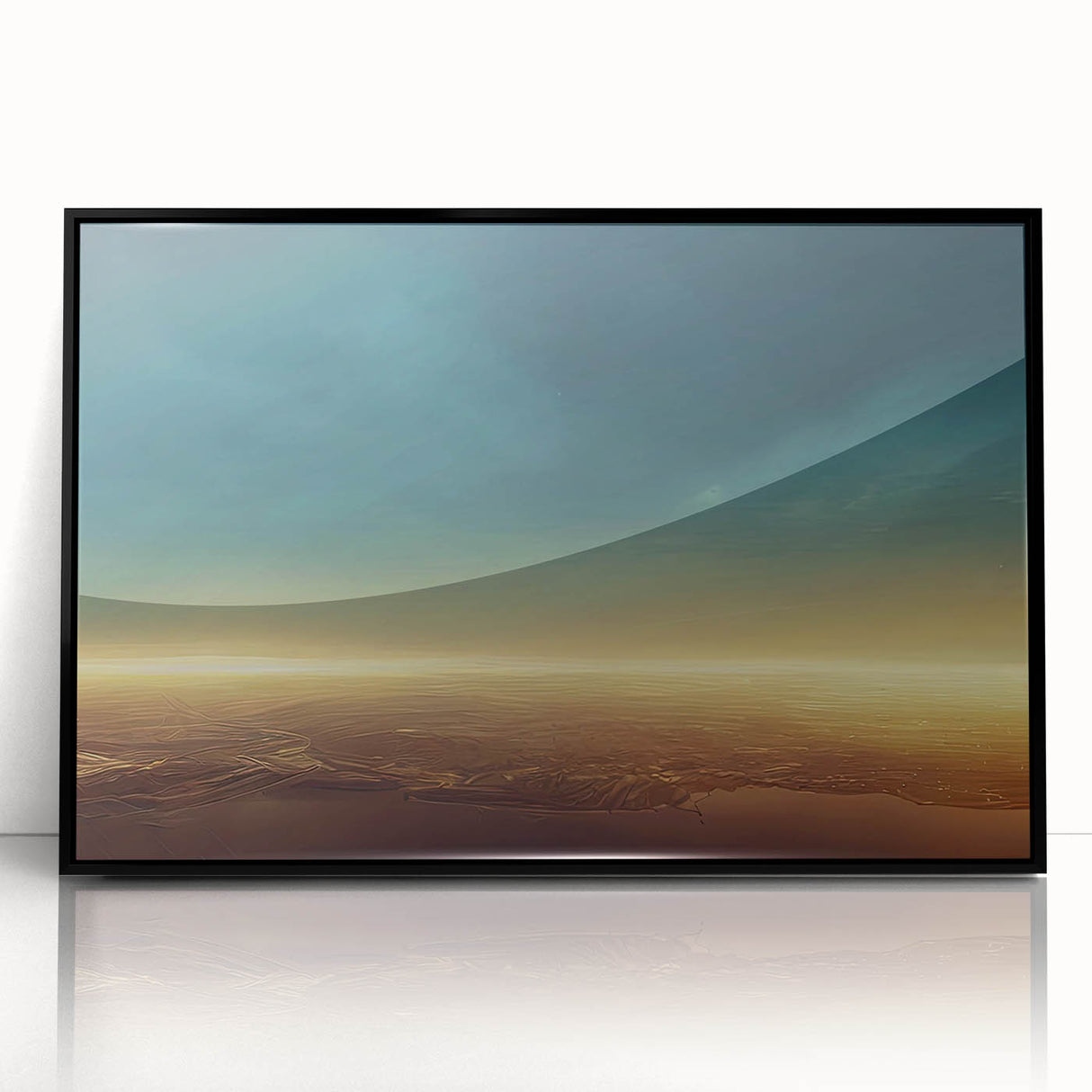 Framed acrylic wall art from the Landscapes & Skyscapes collection, featuring a stunning black design that enhances modern decor with a sleek front view. Ideal for stylish home or office settings.