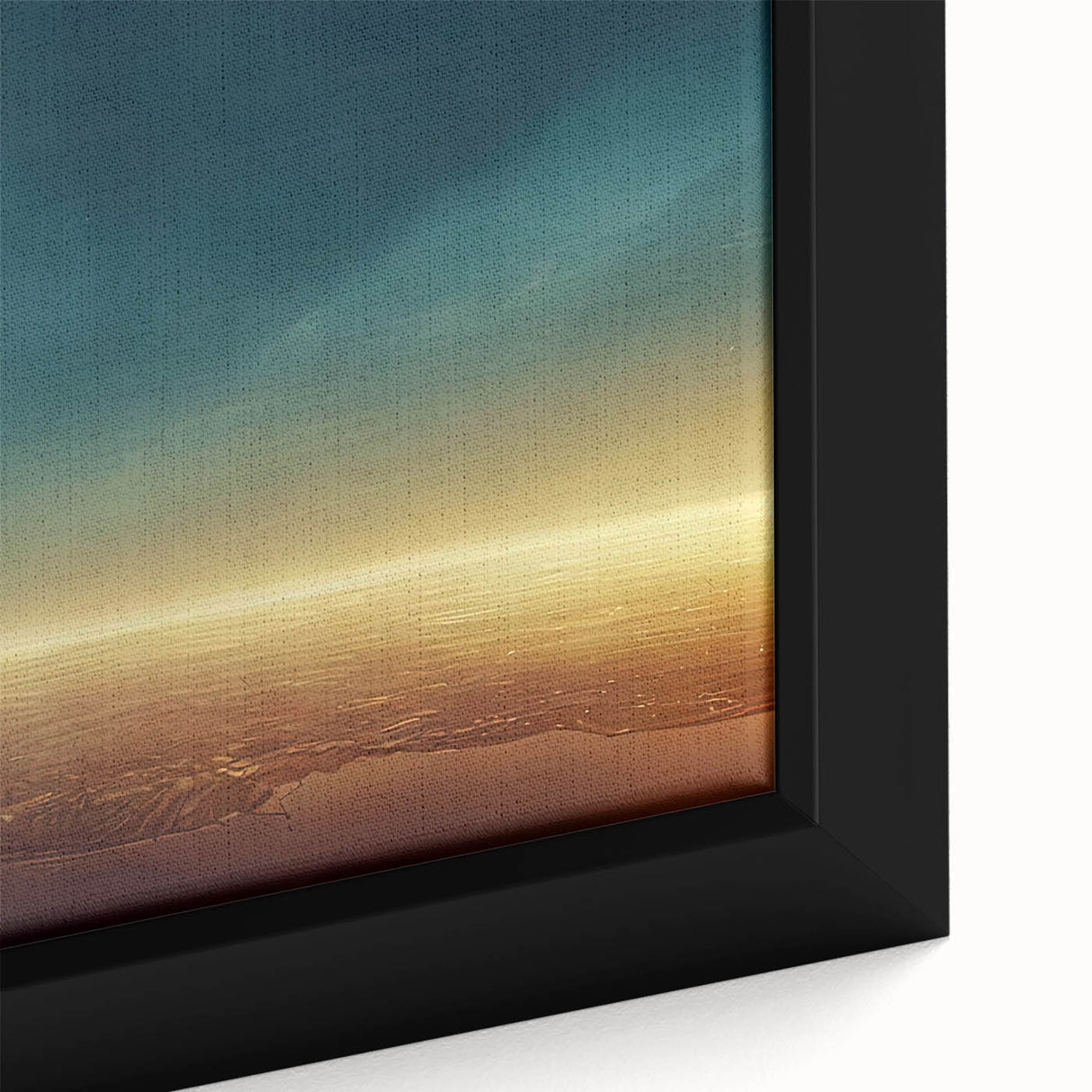Framed canvas close-up of a vibrant landscapes and skyscapes wall art collection, showcasing intricate details and rich colors, perfect for modern home decor.
