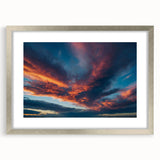 Framed wall art from the Landscapes Skyscapes Design collection, showcasing a serene natural scene with a silver mat and frame, ideal for home decor.