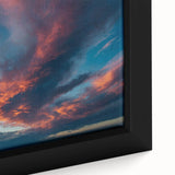 Close-up of a framed canvas from the Landscapes & Skyscapes wall art collection, showcasing vibrant colors and intricate details of nature, perfect for home decor.