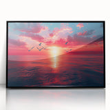 Framed wall art featuring a vibrant landscapes and skyscapes design, presented in a sleek black frame. Ideal for modern home decor, this acrylic print adds an artistic touch to any room.