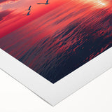 Rolled canvas showcasing a vibrant landscape and skyscape design, featuring rich colors and intricate details, perfect for home decor or art enthusiasts.