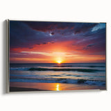 Framed canvas wall art from the Landscapes Skyscapes collection, showcasing a serene silver-toned landscape design, perfect for modern home decor.