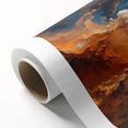 Rolled canvas showcasing a vibrant landscapes and skyscapes wall art design, featuring rich colors and intricate details, ideal for home decor.