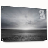 Acrylic glass wall art displaying a vibrant landscape design with a side view showcasing decorative pins, ideal for modern home decor. Perfect for enhancing interior spaces.