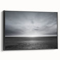 Framed canvas wall art showcasing a stunning landscape design with vibrant colors, featuring a black frame and side view perspective, perfect for home decor.