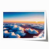 Vibrant rolled print of a serene landscape with soft pastel skies and lush greenery, ideal for home decor, elegantly packaged in a protective tube.