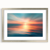 Framed silver wall art featuring a stunning landscapes and skyscapes design, complete with a white mat, ideal for enhancing modern home decor and interior aesthetics.