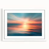 Framed landscape wall art featuring a serene skyscape design with a white mat, perfect for home decor enhancement in modern interiors. Ideal for nature lovers.