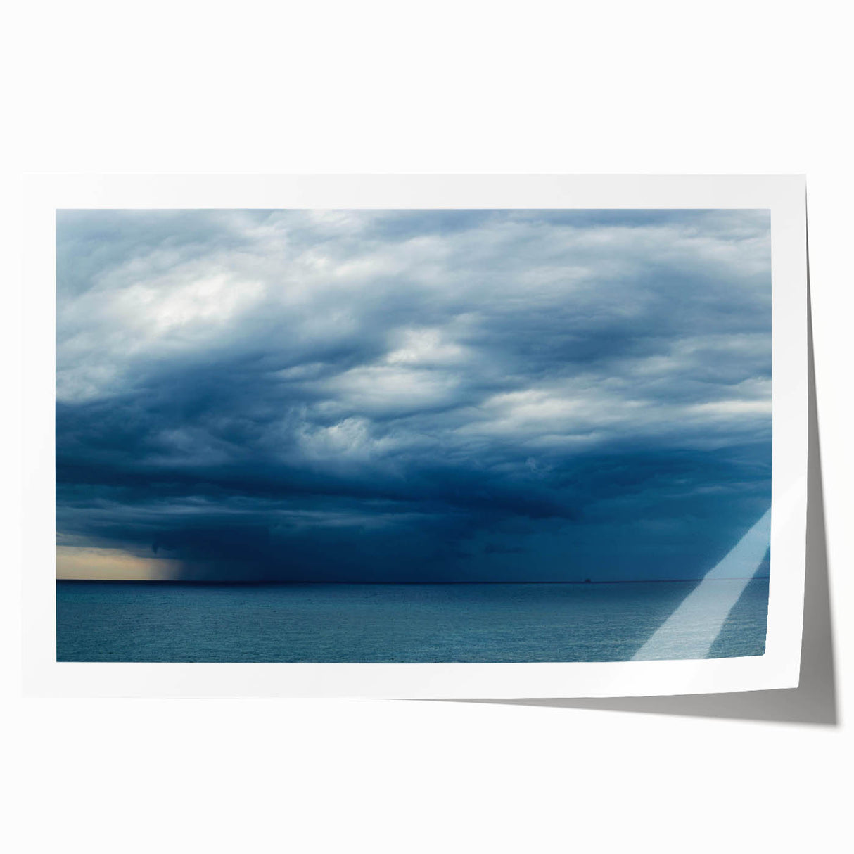 Vibrant rolled wall art print featuring a serene landscape with soft pastel colors and abstract elements, perfect for home decor or office spaces.