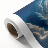 Rolled canvas wall art showcasing an abstract landscape design in vibrant colors, ideal for modern decor, presented in a protective cardboard tube.