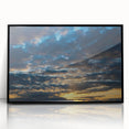 Framed wall art collection showcasing a vibrant landscapes and skyscapes design with a sleek black frame, perfect for modern home decor.