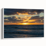 Framed wall art collection showcasing vibrant landscapes and skyscapes design in a sleek white frame, perfect for modern home decor. The piece adds a touch of elegance and serenity to any living space.