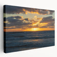 Stretched canvas wall art collection showcasing vibrant landscapes and skyscapes in a side view, perfect for modern home decor. Ideal for nature enthusiasts.